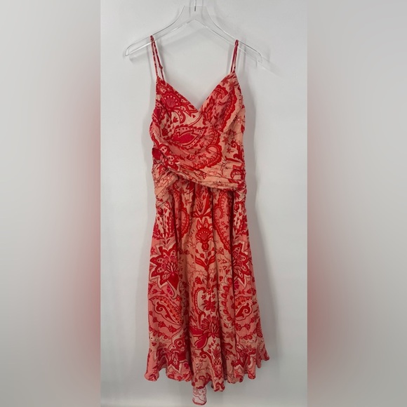 Farm Rio Jaipur Crossover Linen Blend Maxi Sundress In Red B2954 - Picture 2 of 4